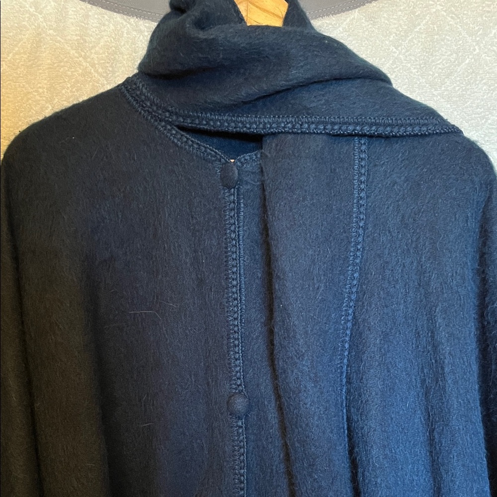 Alpaca Cape Coat with Scarf